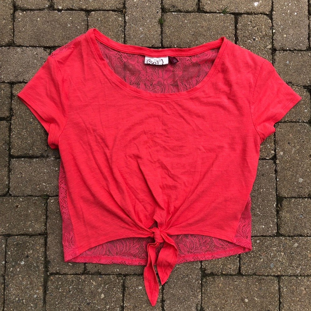 SO Cropped Shirt with Lace Back